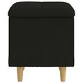 vidaXL Ottoman s Úložným Priestorom Čierny 40 x 40 x 45 cm látka