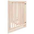 vidaXL Brána pre psa s dverami skladacia 4 panely 320cm topoľové drevo