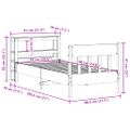 vidaXL Posteľ bez matraca 75x190 cm masívna borovica