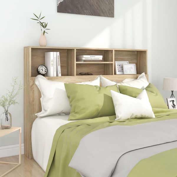 vidaXL Skrinka s čelom postele, dub sonoma 140x19x103,5 cm