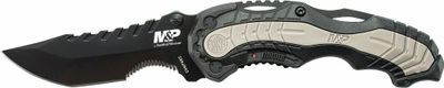 Smith and Wesson SWMP6BS M&P M.A.G.I.C. vreckový nôž s asistenciou 8,6 cm, čierna, šedá, hliník, gum