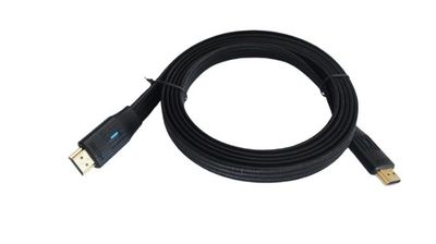 TB HDMI kábel 2v1 flat, čierny, 2m