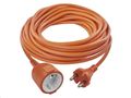 Predlžovací kabel spojka EMOS P01320R 20 m / 1 zásuvka / oranžový / PVC / 230 V / 1,5 mm2