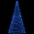 vidaXL Vianočný stromček na stožiari 500 modrých LED 300 cm
