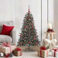 vidaXL Umelý vianočný stromček Zelená 120 cm PVC, plast a oceľ