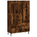 vidaXL Vysoká skrinka dymový dub 69,5x31x115 cm kompozitné drevo