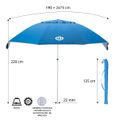 Slnečník NILS Camp NC7822 XL 190 cm modrý