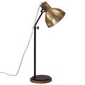 vidaXL Podlahová lampa 25 W starožitná mosadzná 30x30x100-150 cm E27