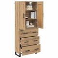 vidaXL Highboard 2 ks Remeselný dub 69,5 x 34 x 180 cm
