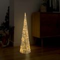 vidaXL Akrylové dekoratívne pyramídové LED svetlo teplé biele 90 cm