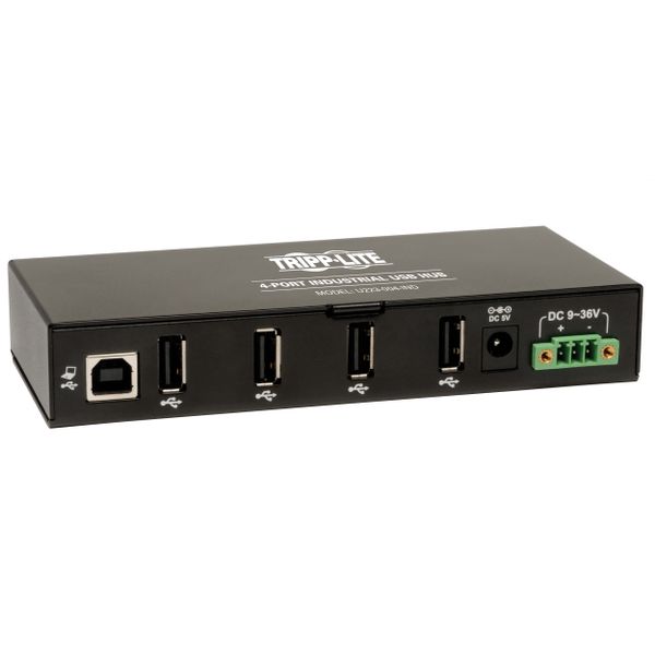 Rozbočovač 4x USB 2, priemyselný, odolnosť ESD 15kV, kovové púzdro, možnosť montáže