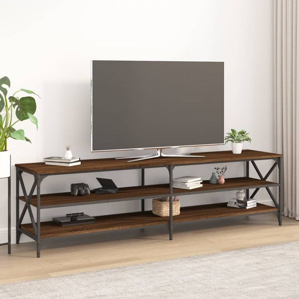 vidaXL TV skrinka hnedý dub 180x40x50 cm spracované drevo