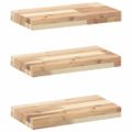vidaXL Plávajúce police 3 ks 60x20x4 cm neošetrené masívne drevo akácia