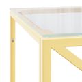 vidaXL Konferenčný stolík 110x45x45 cm nehrdzavejúca oceľ a sklo