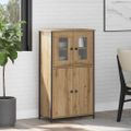 vidaXL Highboard Remeselný dub 62 x 32 x 106,5 cm Kompozitné drevo