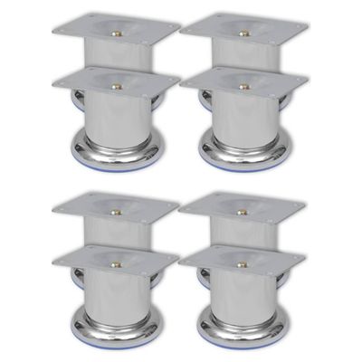 vidaXL Nohy na pohovku 8 ks okrúhle 60 mm chrómové