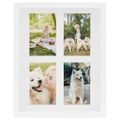 vidaXL 3D fotorámiky 3 ks biele 28x35 cm na 4 obrázky (10x15 cm)