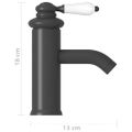 vidaXL Kúpelňová vodovodná batéria sivá 130x180 mm