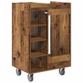 vidaXL Golfová skriňa s kolesom Staré drevo 65 x 45 x 98 cm