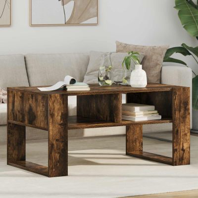 vidaXL Konferenčný stolík Dymová dub 92 x 53 x 45 cm Kompozitné drevo
