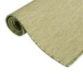 vidaXL Vonkajší koberec s plochým tkaním 80x250 cm zelený
