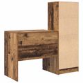 vidaXL Stôl Staré drevo 125,5 x 50 x 127 cm 2 ks