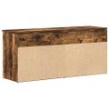 vidaXL Lavička na topánky Dub dymový 102x30,5x45 cm Upravené drevo