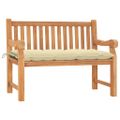 vidaXL Záhradná lavička s vankúšom 120 cm teakový masív
