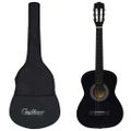 vidaXL Klasická gitara pre začiatočníkov s taškou čierna 3/4 36"