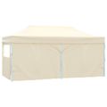 vidaXL Párty stan 291 x 580 x 315 cm Krémová Oxfordská látka