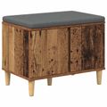 vidaXL Predsieňová lavica s vankúšom Staré drevo 60 x 38 x 46 cm