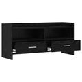 vidaXL TV skrinka 100 x 33 x 47 cm Čierny dub Kompozitné drevo