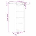 vidaXL Posuvné dvere ORKDAL 86 x 211 cm Prírodná a čierna