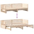 vidaXL Denná posteľ s výsuvným lôžkom bez matraca 80x200 cm