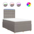 vidaXL Boxspring posteľ s matracom sivohnedý 120x200 cm látka