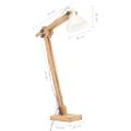 vidaXL Stojanová lampa biela masívne mangovníkové drevo E27