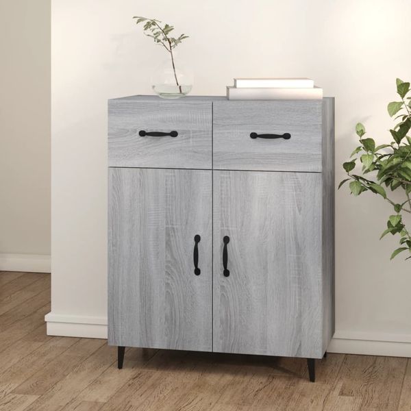 vidaXL Komoda sivý dub sonoma 69,5x34x90 cm kompozitné drevo