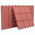 vidaXL Dlažba na terasu 10 ks Červená 30,5 x 30,5 x 2,2 cm