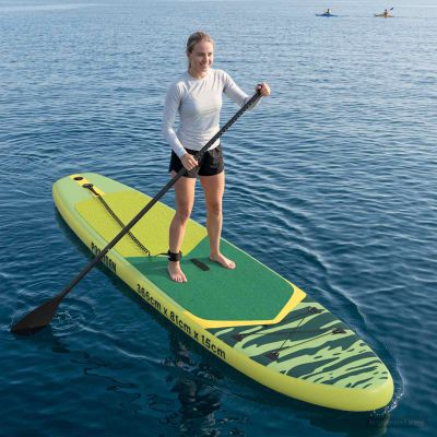 vidaXL Nafukovací paddleboard POSEIDON 366 x 81 x 15 cm Zelená pre
