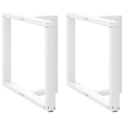 vidaXL Nohy k jedálenskému stolu v tvare T, 2 ks, biele, 90x35x(72-73) cm, oceľové