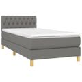 vidaXL Boxspring posteľ s matracom tmavosivá 90x200 cm látka