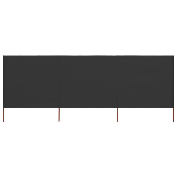 vidaXL 3-panelová zábrana proti vetru látková 400x80 cm antracitová