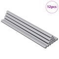 vidaXL Závitové tyče 12 ks Strieborná M6 x 120 mm Kov