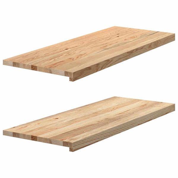 vidaXL Okenný parapet 2 ks 100x40x2 cm neošetrený dubový masív
