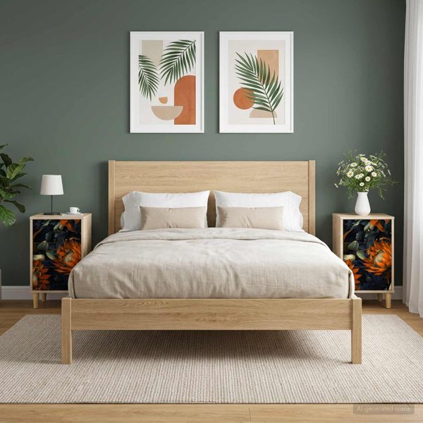 vidaXL Nočný stolík LOCHEM 2 ks Dub sonoma 36 x 33 x 60 cm