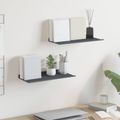 vidaXL Závesná polica 2 ks Antracit 40 x 18 x 2,5 cm Oceľ