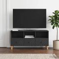 vidaXL TV skrinka 102 x 34,5 x 50 cm Čierny Konštruované drevo