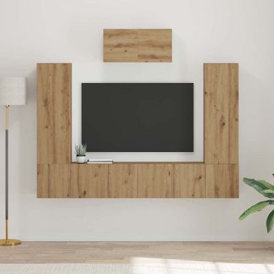 vidaXL Zostava TV skriniek 7 pcs Remeselný dub Kompozitné drevo
