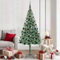 vidaXL Umelý vianočný stromček s 300 LED-i Zelená 180 cm PVC a oceľ