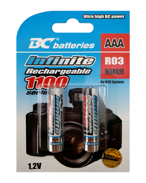 Nabíjacia mikrotužková AAA/R03 1100 NiMH batéria BC Batteries 1,2V / 2ks BLISTR